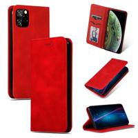 Retro huid voelen Business magnetische horizontale Flip lederen case voor iPhone 11 Pro Max (rood)