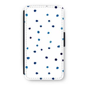 Blauwe stippen: iPhone XS Flip Hoesje