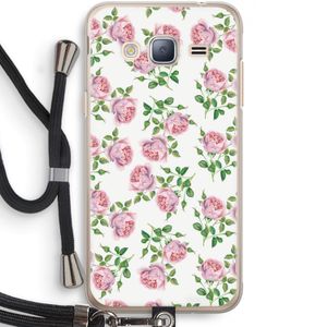 Kleine roosjes: Samsung Galaxy J3 (2016) Transparant Hoesje met koord