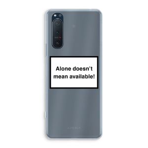Alone: Sony Xperia 5 II Transparant Hoesje