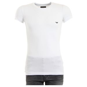 T-shirt Wit V-hals Stretch