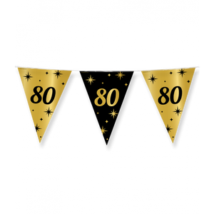 Classy Vlaggenlijn 80 Jaar Zwart/Goud (10m)