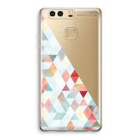 Gekleurde driehoekjes pastel: Huawei P9 Transparant Hoesje