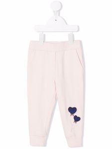 Monnalisa pantalon de jogging à logo brodé - Rose