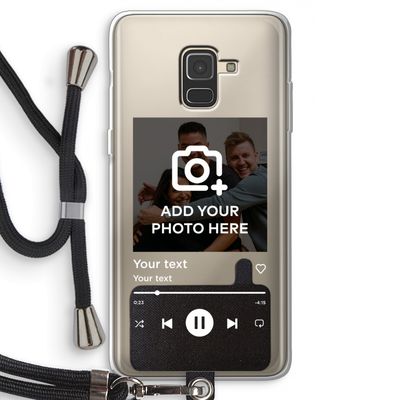 Music Player: Samsung Galaxy A8 (2018) Transparant Hoesje met koord