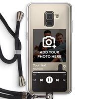 Music Player: Samsung Galaxy A8 (2018) Transparant Hoesje met koord