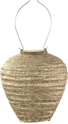 Lumiz solar lampion Mandela 20 cm goud
