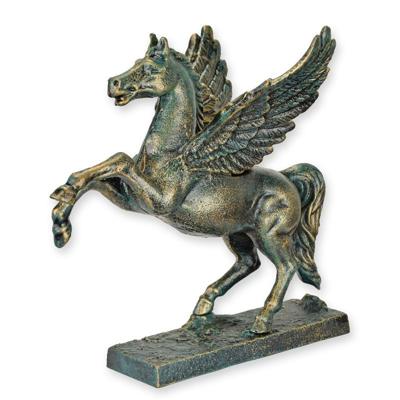 A CAST IRON SCULPTURE OF PEGASUS
