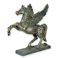 A CAST IRON SCULPTURE OF PEGASUS