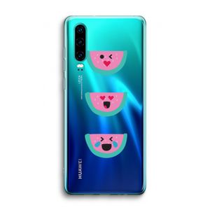 Smiley watermeloen: Huawei P30 Transparant Hoesje