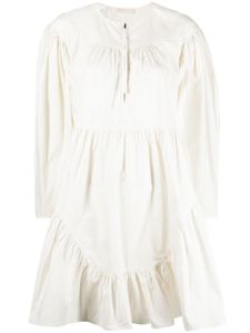 Ulla Johnson robe courte en popeline à design à empiècements - Blanc