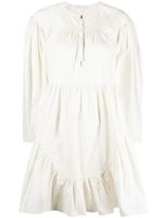 Ulla Johnson robe courte en popeline à design à empiècements - Blanc