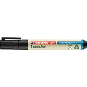 Edding 4-31001 Flipchartmarker Flipchartmarker 31 EcoLine Ronde punt 1.5 - 3 mm Zwart 1 stuk(s)