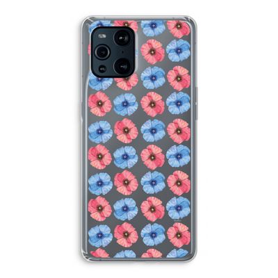 Klaproosjes: Oppo Find X3 Transparant Hoesje