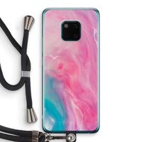 Roze explosie: Huawei Mate 20 Pro Transparant Hoesje met koord Roze explosie: Huawei Mate 20 Pro Transparant Hoesje met koord