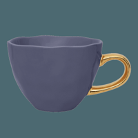 Good Morning kop Cappuccino / Thee Ø11 cm - Paars Blauw (set van 4)
