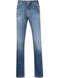 Emporio Armani jean droit à effet délavé - Bleu