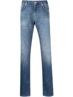 Emporio Armani jean droit à effet délavé - Bleu