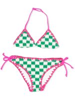 MC2 Saint Barth Kids bikini à carreaux - Vert - thumbnail