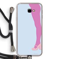 Pink panty: Samsung Galaxy J4 Plus Transparant Hoesje met koord
