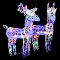 VidaXL Kerstrendieren 2 st 80 led&apos;s acryl meerkleurig