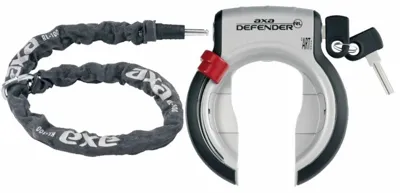 Duo Deal AXA Defender Ringslot + RLC100 insteekketting Grijs