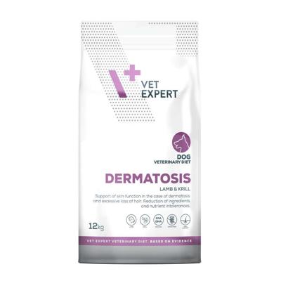 VET EXPERT Veterinary Diet Dermatosis Dog Lamb & Krill - droog hondenvoer - 12 kg