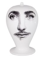 Fornasetti vase imprimé visage - Blanc