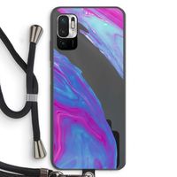 Zweverige regenboog: Xiaomi Redmi Note 10 5G Transparant Hoesje met koord