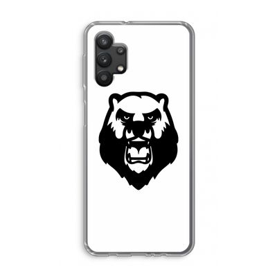 Angry Bear (white): Samsung Galaxy A32 5G Transparant Hoesje