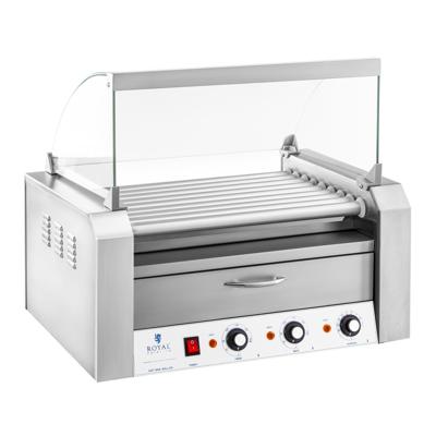Hotdog Grill - 9 rollen - Warmhoudlade - Roestvrijstaal
