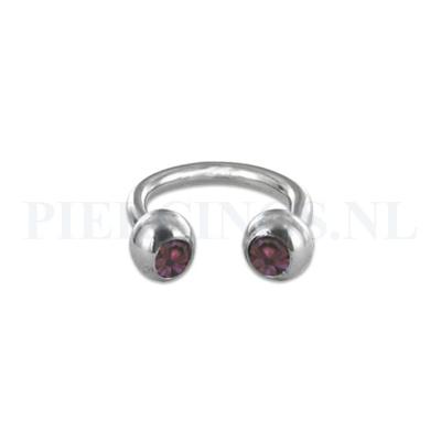 Circulair barbell 1.2 mm paars 8 mm