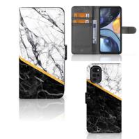 Motorola Moto G22 | Bookcase | Marmer Wit Zwart - Origineel Cadeau Man