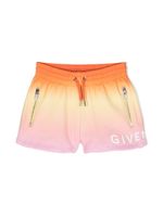 Givenchy Kids short à logo imprimé - Orange