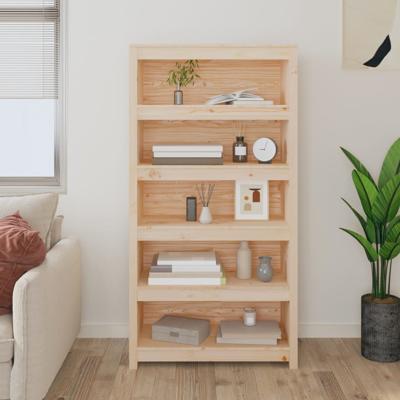 Boekenkast 80x35x154 cm massief grenenhout