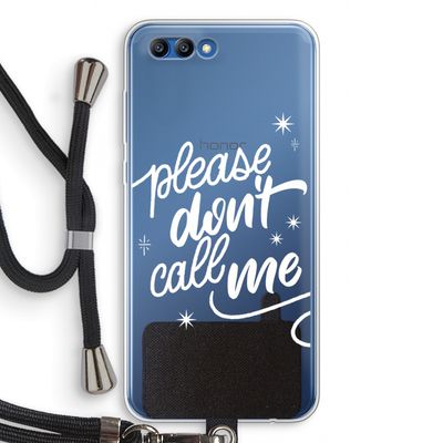 Don't call: Honor 10 Transparant Hoesje met koord