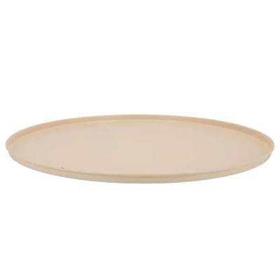 Onderbord/kaarsenbord - decoratie dienblad - metaal - mat beige - 36 x 2 cm - rond Onderbord/kaarsenbord - decoratie dienblad - metaal - mat beige - 36 x 2 cm - rond