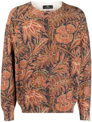 ETRO sweat à imprimé végétal - Rouge