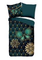 Pure Dekbedovertrek "vlinder" - Petrol - (135x200 cm) - Microfiber