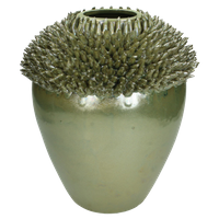 Wants&Needs Accessoires Vaas Fijn Aardewerk Groen 27 X 27 X 30.5 - thumbnail