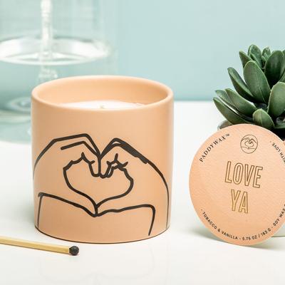 Impressions geurkaars - Love Ya (poederroze)