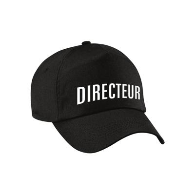 Verkleed petje - Directeur?- zwart - volwassenen - baseball cap / pet