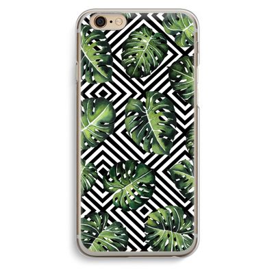 Geometrische jungle: iPhone 6 / 6S Transparant Hoesje