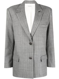 There Was One blazer en laine à fines rayures - Gris