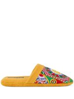 Dolce & Gabbana chaussons en éponge à imprimé abstrait - Jaune