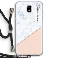 Marmer in stijl: Samsung Galaxy J5 (2017) Transparant Hoesje met koord