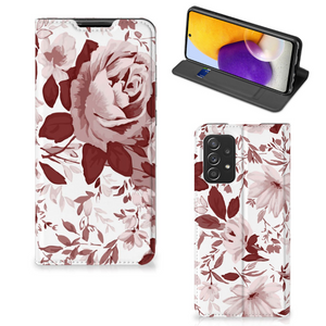 Bookcase Samsung Galaxy A72 (5G/4G) Watercolor Flowers