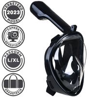 Gadgy Snorkelmasker Volwassenen L/XL- Snorkelset Zwart - Full Face Duikmasker - Duikbril met Snorkel - Snorkelen en - thumbnail