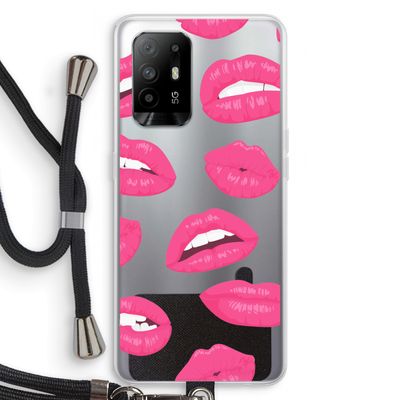 Bite my lip: Oppo A95 5G Transparant Hoesje met koord