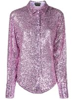 TOM FORD chemise ornée de sequins à manches longues - Violet